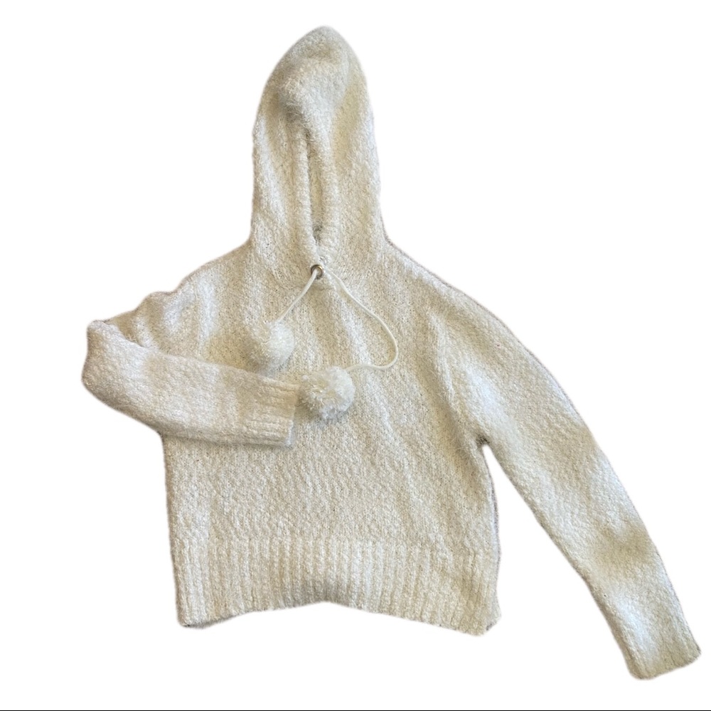 Fluffy White Hoodie